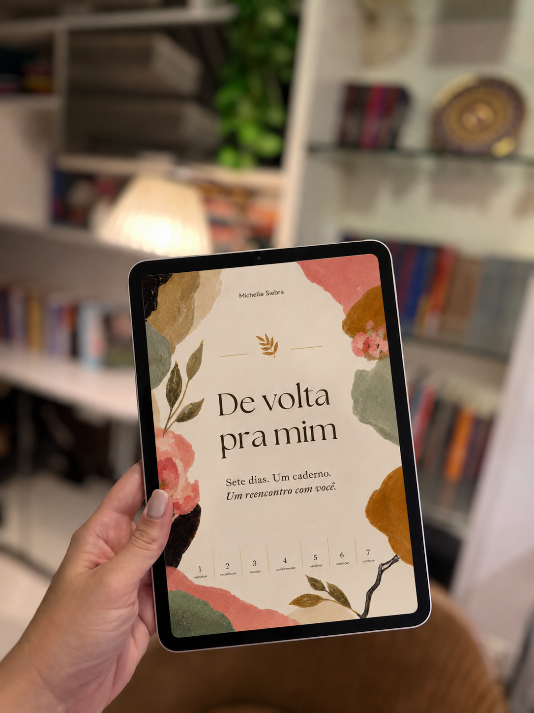 Capa do e-book De Volta Pra Mim em um tablet
