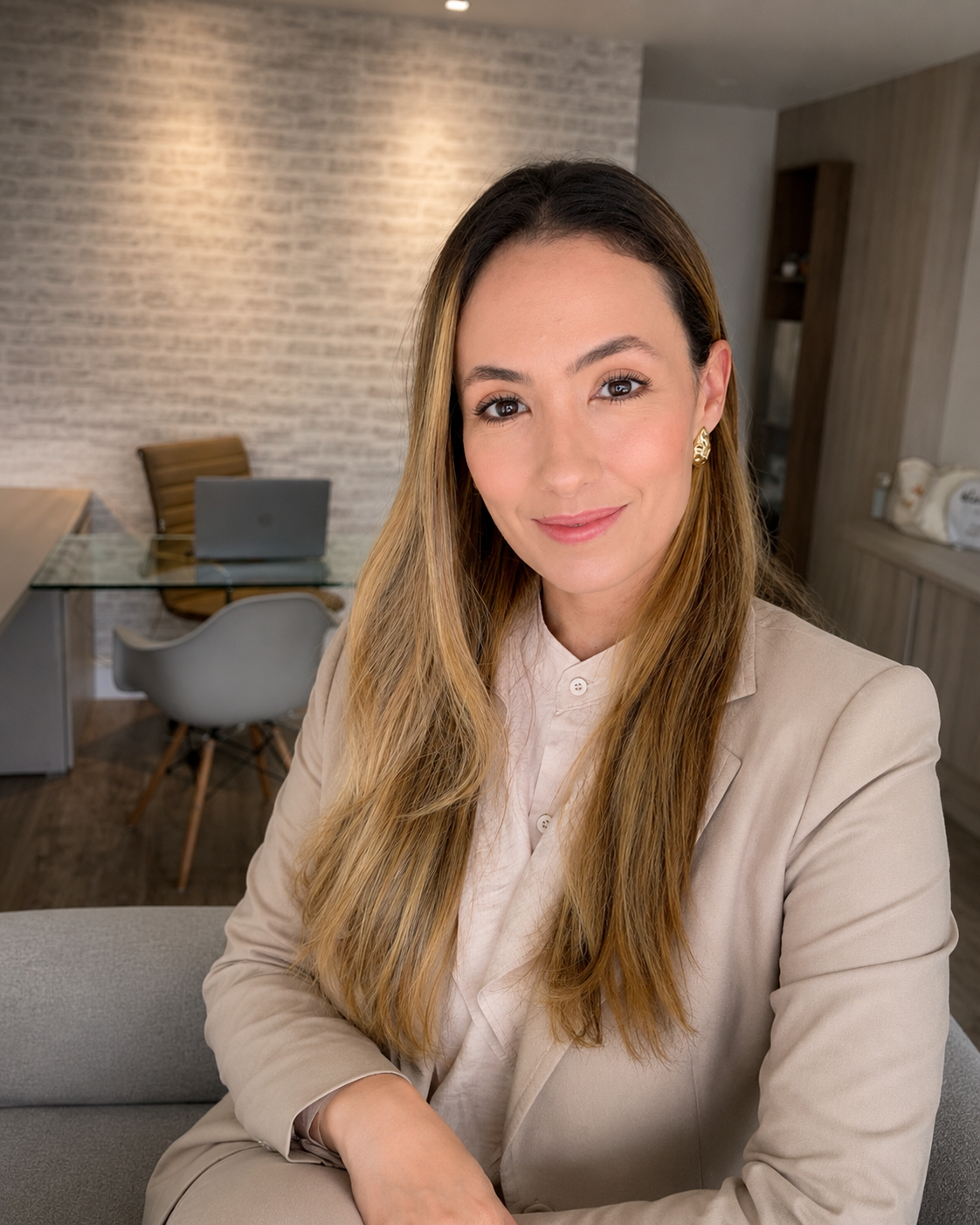 Michelle Siebra, psicóloga, em seu consultório